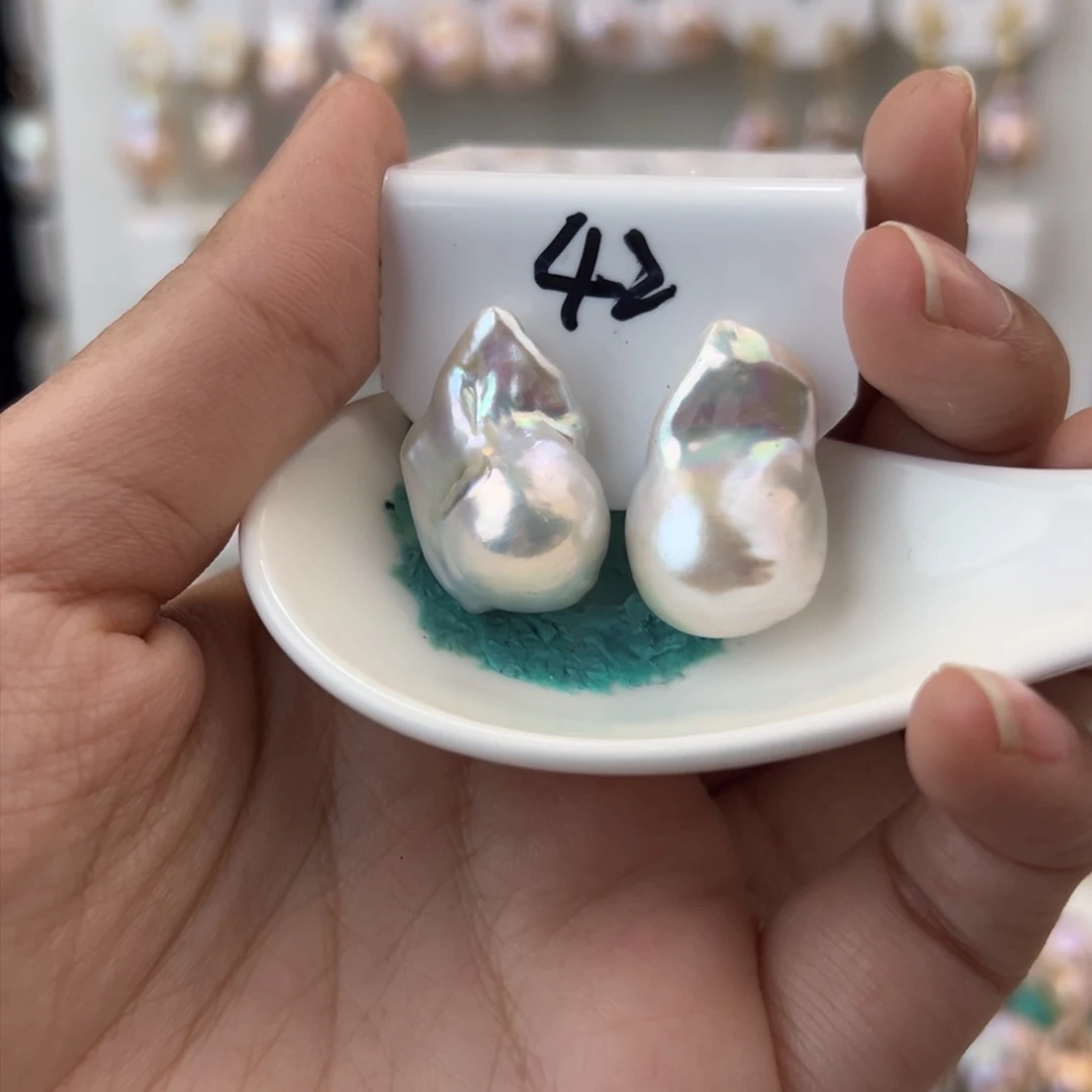 淡水珍珠耳饰银S925镶嵌