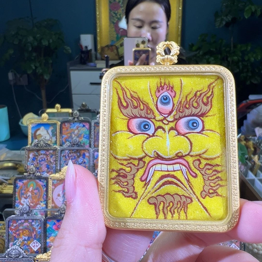 吊坠＆****?黄财面大卡补差价热贡唐卡