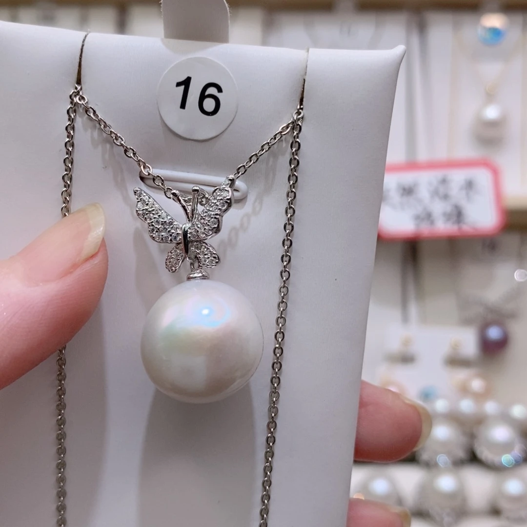 落***意吊坠(赠链)银S925镶嵌淡水珍珠A