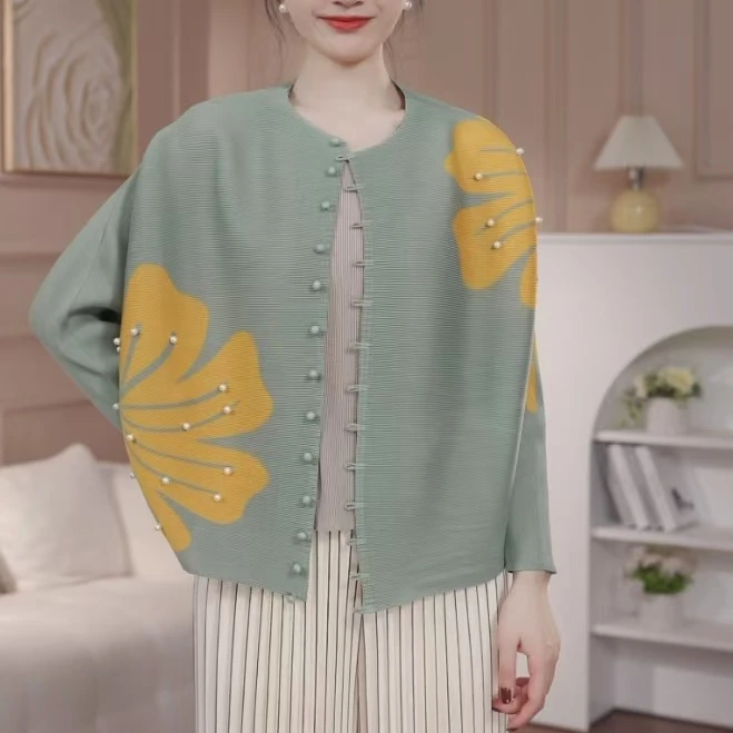 珠花曳影ZZM新款国风气质国风优雅抖抖洋气重工钉珠欧若风外套