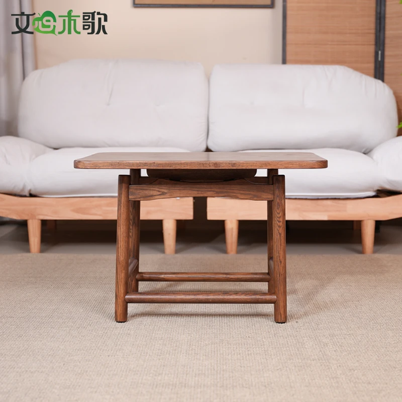 北美红橡木胡桃色凳简约凳子椅子日式桌子榉木书桌家用北欧茶几