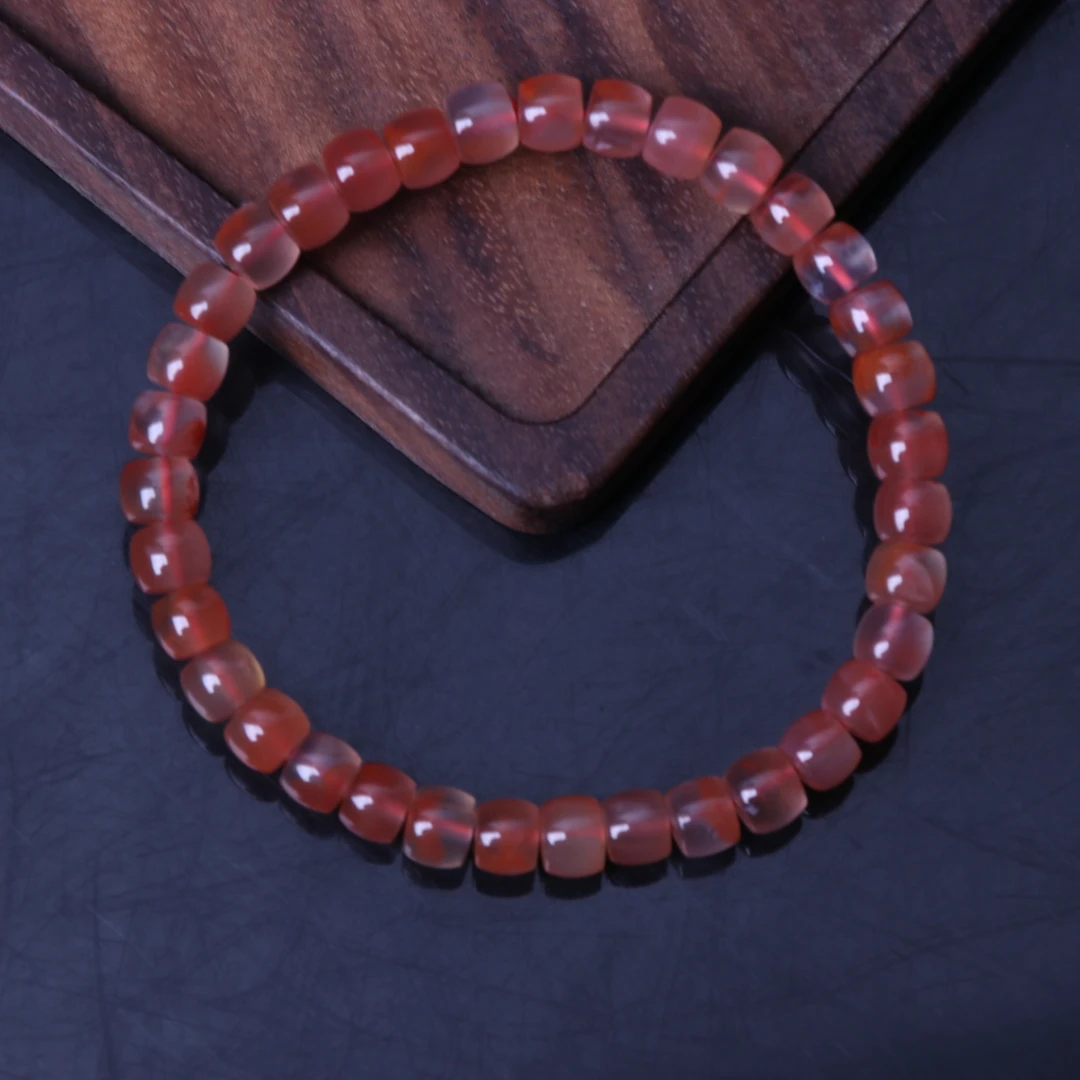 精美南红玛瑙瓦西直切手串一条A159
