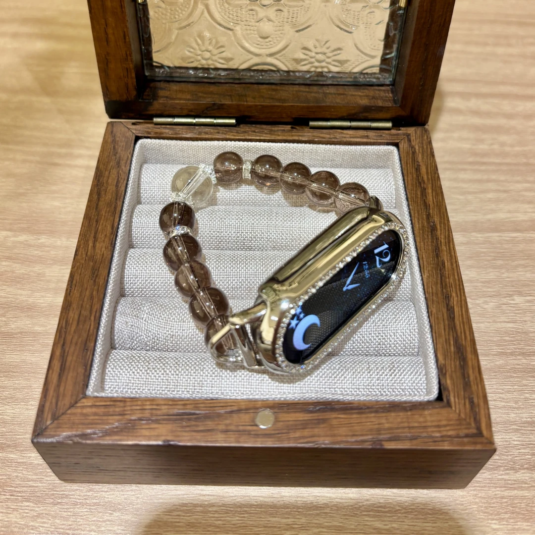 茶晶小米手环10表带9pro小米9/8手环8pro表带新款小米6/7腕带银色