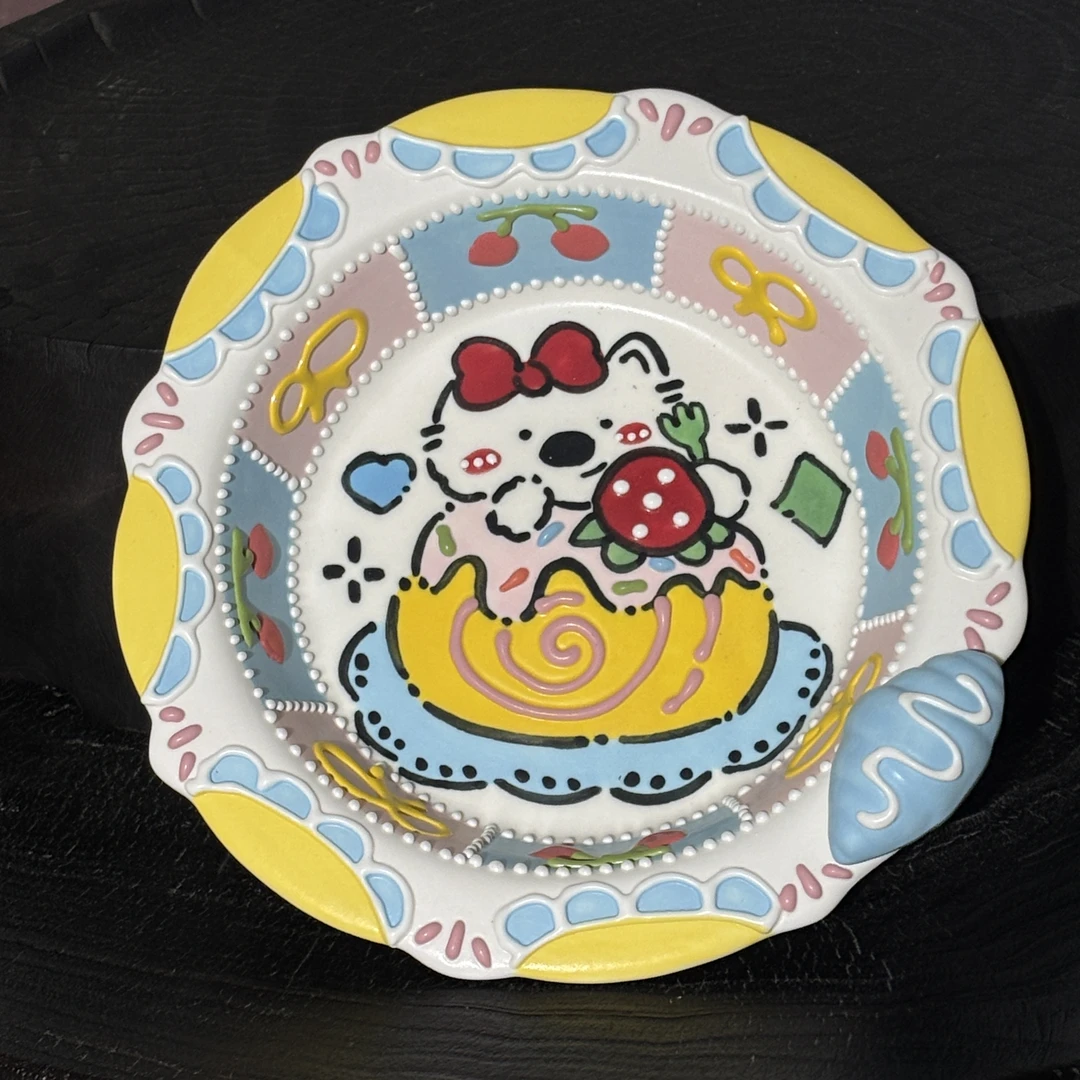 318西高地立体面包圆盘