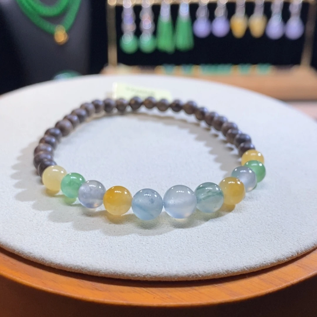 翡翠未镶嵌吊坠(不含链)翡翠冰糖果色系多宝手串