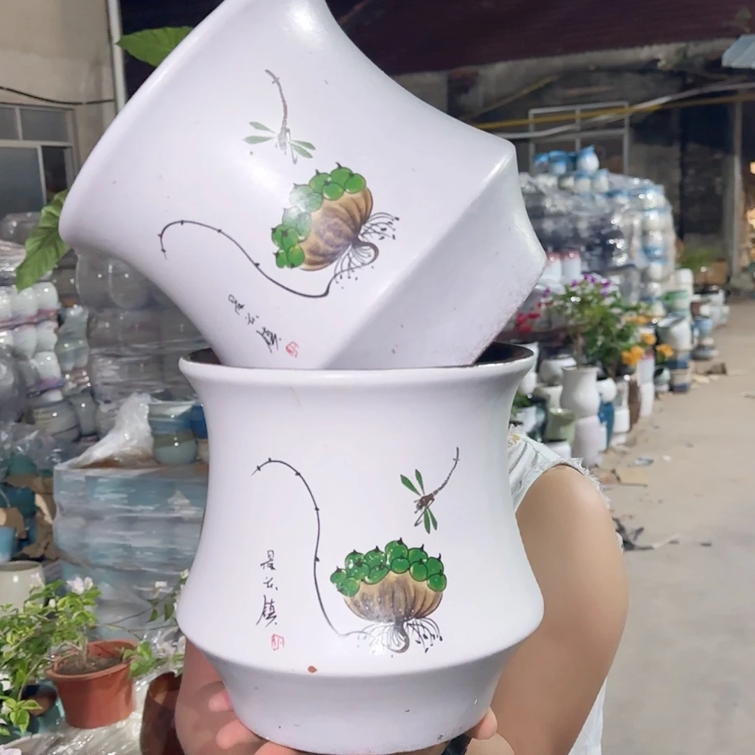 紫砂花盆高20口20