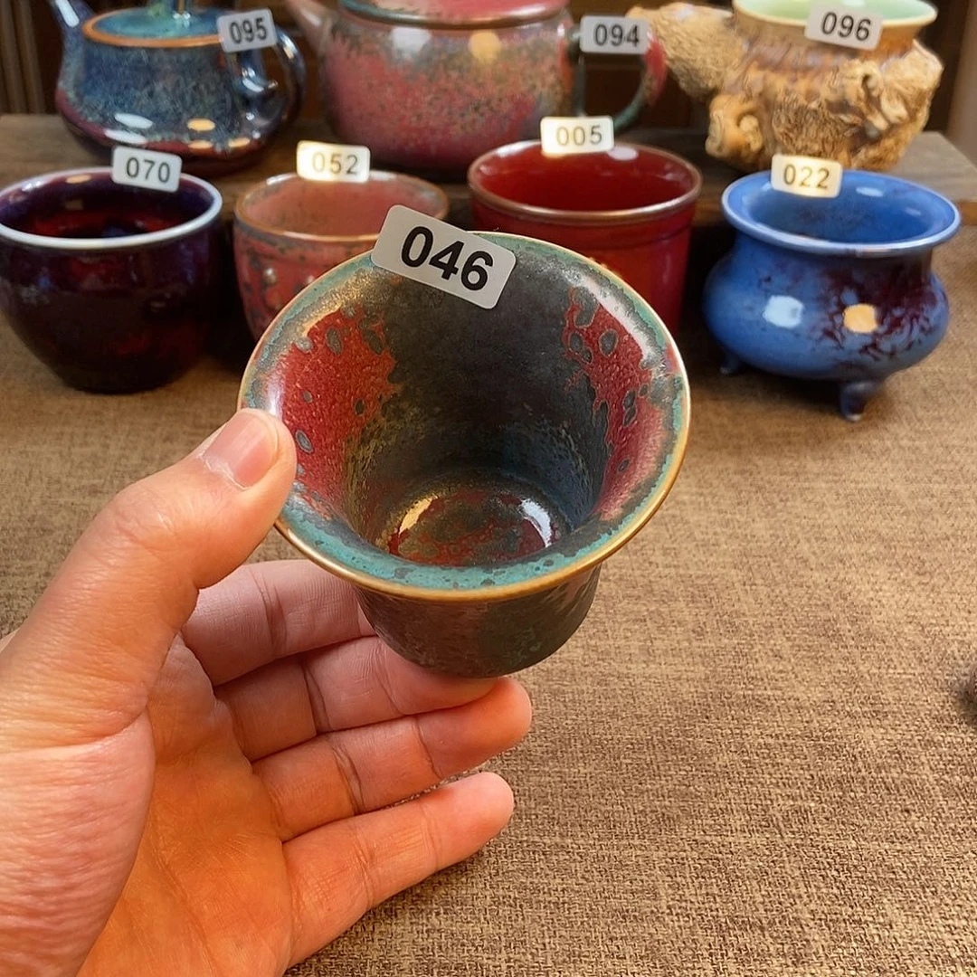 摆件钧瓷主人杯杯