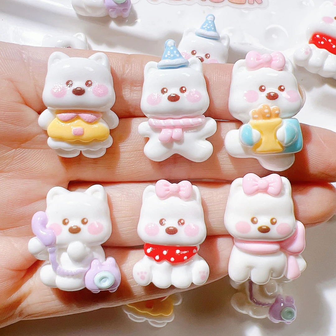 树脂贴片手工材料奶油胶手机壳diy发饰配饰鞋扣花薯条西高地