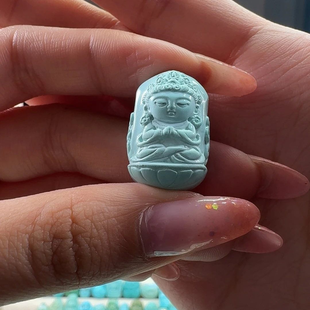 绿松石未镶嵌吊坠(不含链)度母