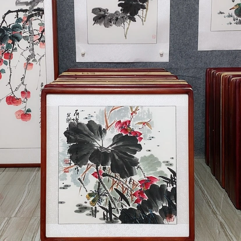 【闪购商品】国画书画作品带框65×65厘米