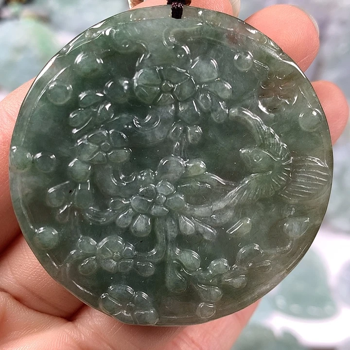 颈饰未镶嵌翡翠鸟语花香喜上眉梢福利