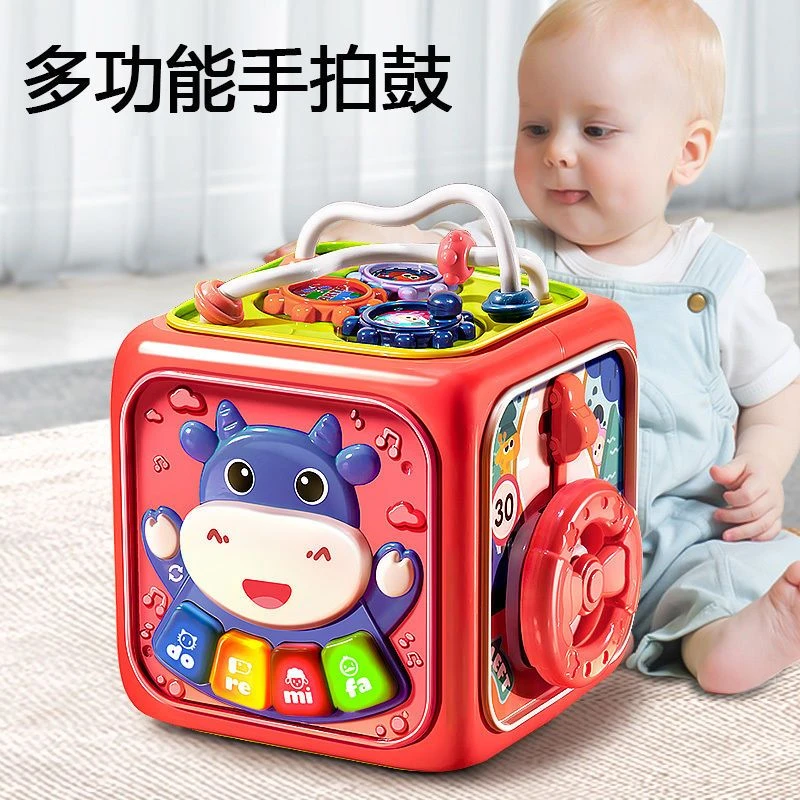 儿童拍拍鼓婴儿早教玩具手拍鼓六面益智多功能6个月宝宝新年礼物