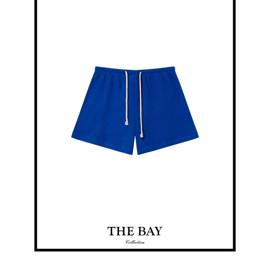 ThaBay【vintage美式】女明星遛狗运动毛巾短裤Bay2SQZR0080