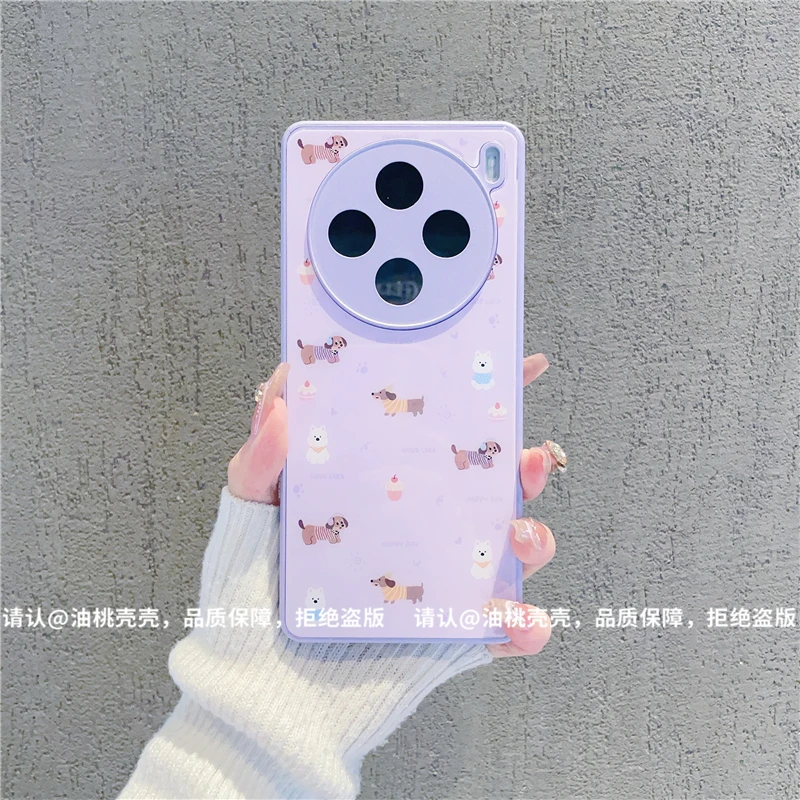 （vivoX100系列）金属漆玻璃壳适用vivoX100/ vivoX100Pro手机壳潮