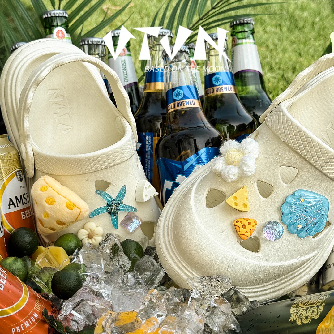 VTVN镂空轻便增高洞洞鞋防滑凉鞋情侣时尚夏天透气半拖沙滩鞋夏季