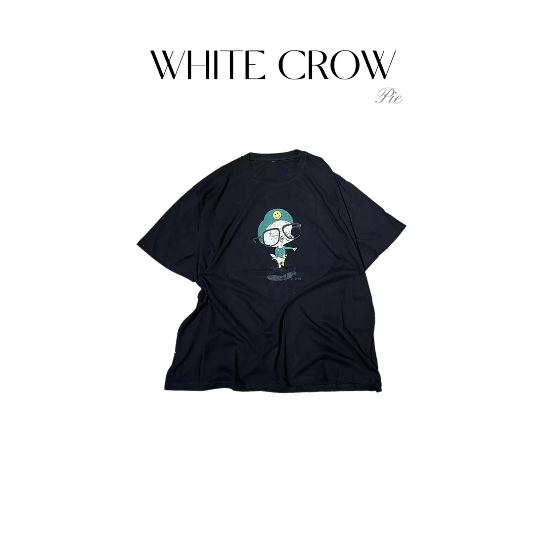白乌鸦【眼镜小鸟】短袖T恤夏季上新 10023