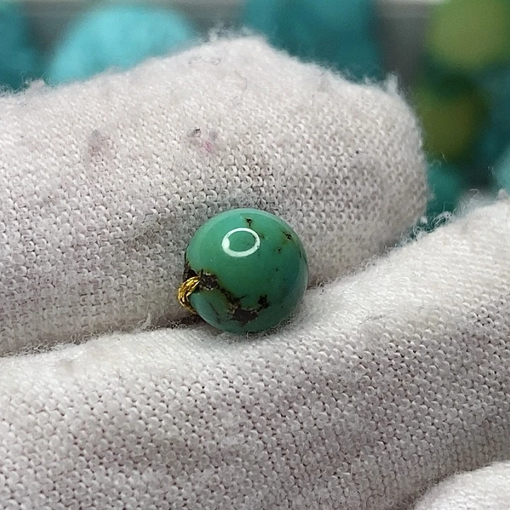 未镶嵌绿松石天然原矿 带武汉地大证书血*