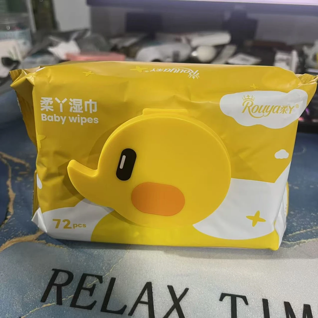 柔丫柔软纯厚大张湿巾