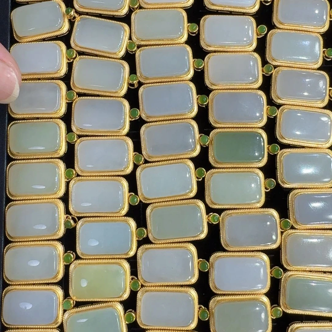 和田玉银S925镶嵌颈饰多样性发货 拍一发一