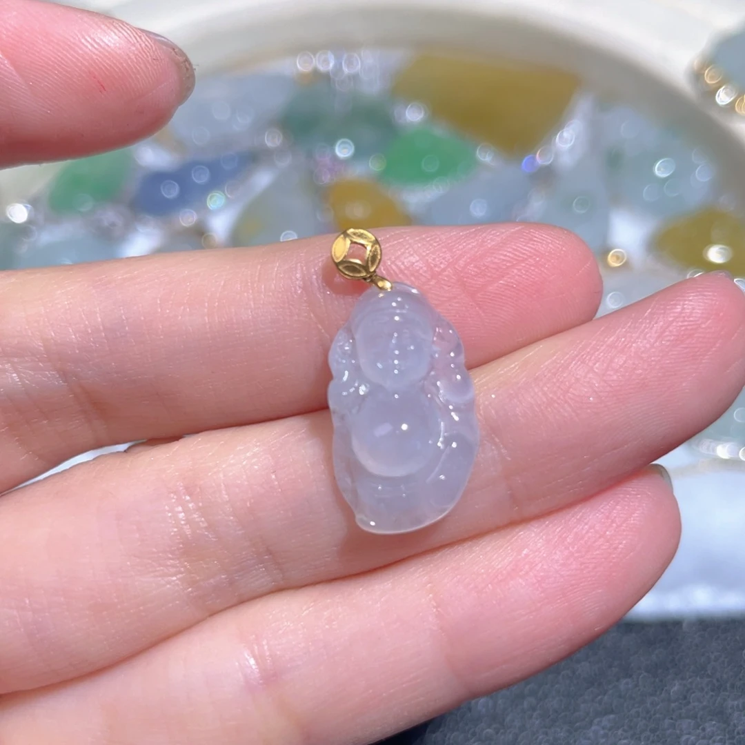 翡翠颈饰18K金镶嵌翡翠