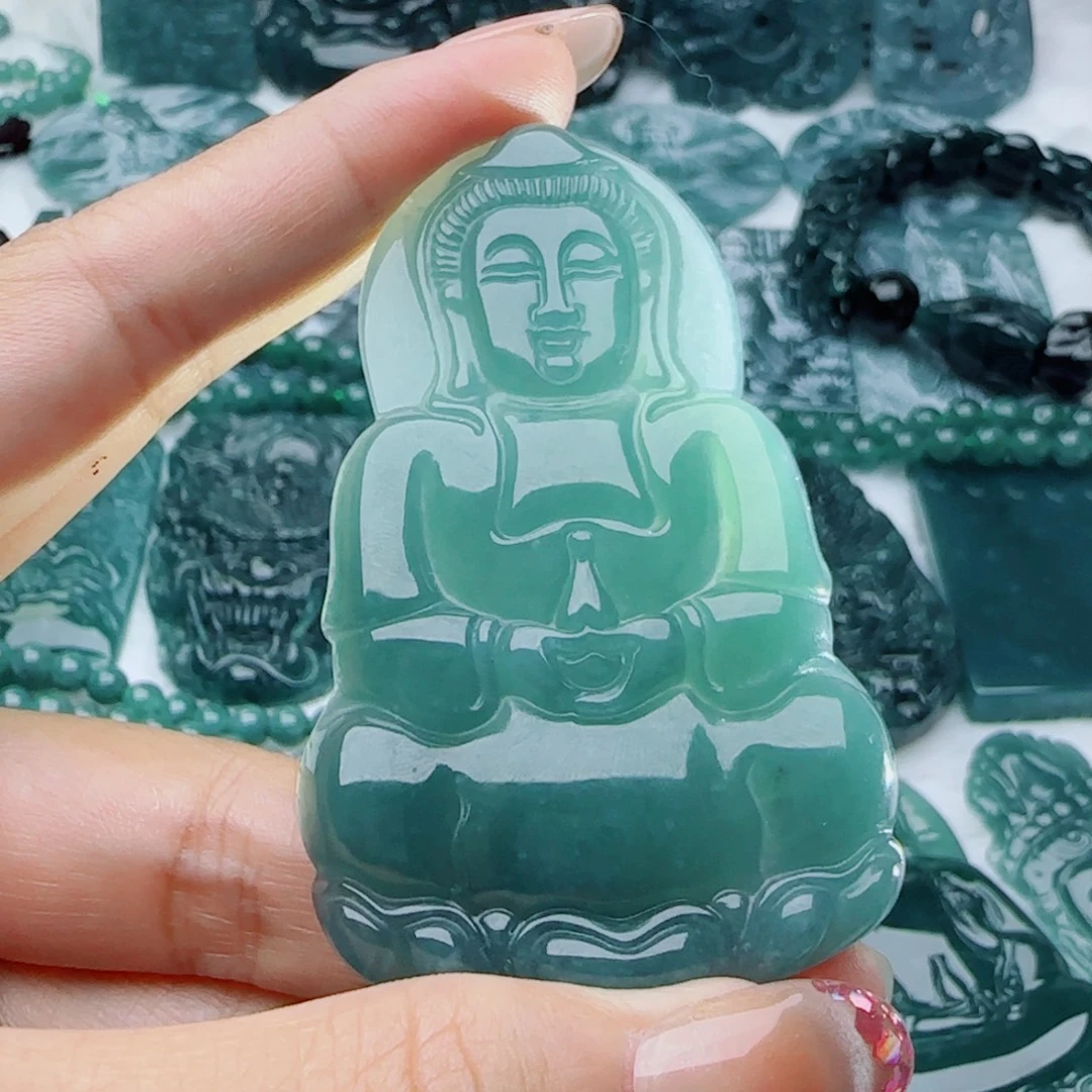 翡翠未镶嵌颈饰多样性发货天然的A货翡翠