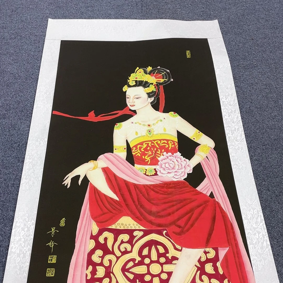 国画作品小姐姐放漏…