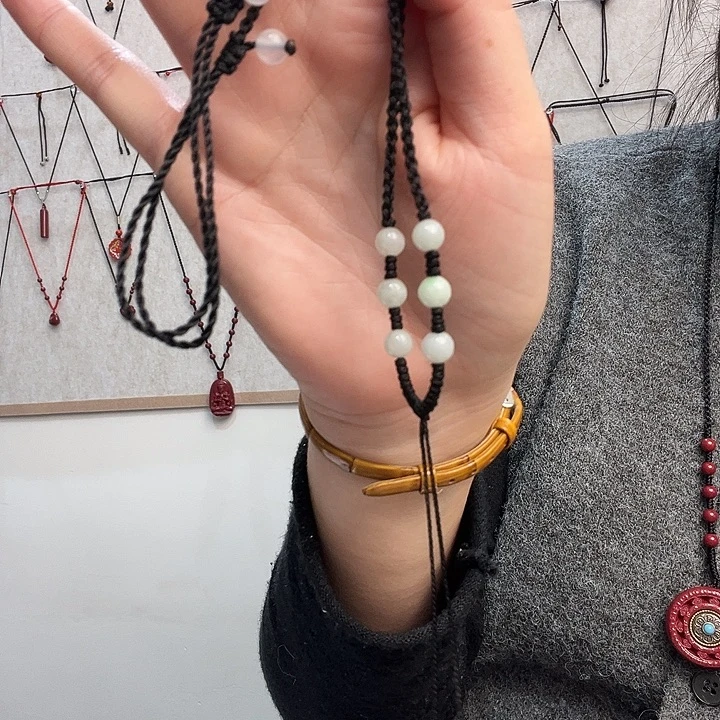 紫金沙项链 黑色绳子