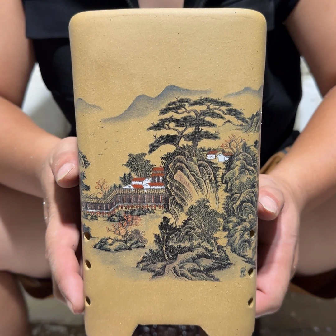 紫砂花盆口径14高度22