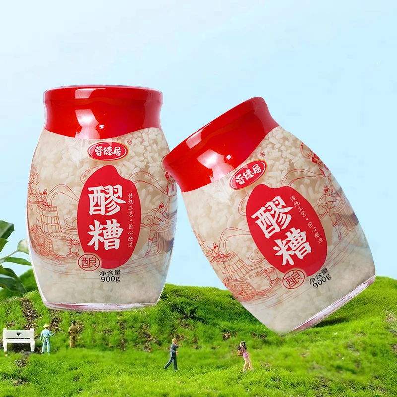 蓉德居醪糟900g瓶装传统发酵四川特产糯米酒糯米酒酿原味甜米酒糟