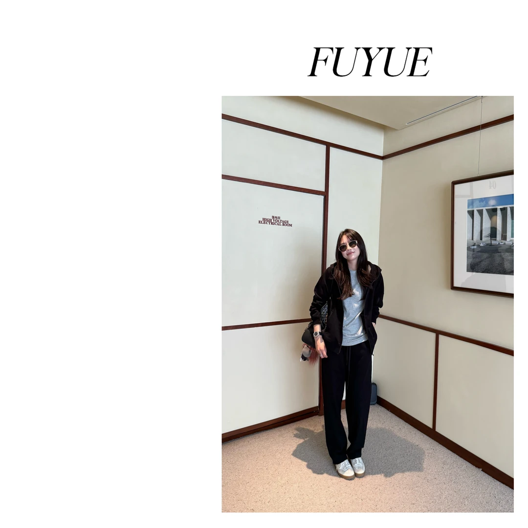 FUYUE赴约 品质袖兜拉链卫衣外套春秋运动时尚休闲宽松秋季