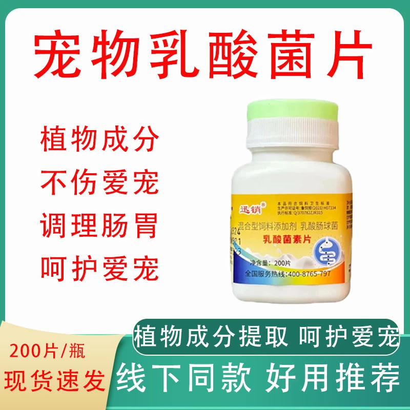 宠物猫咪狗狗乳酸菌素片植物成分提取温和不伤爱宠饲料添加剂