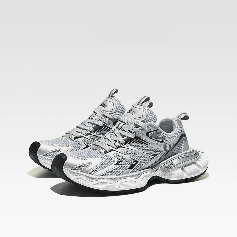 BASLS113巴士网布复古大气轻便百搭透气休闲低帮老爹鞋男女同款