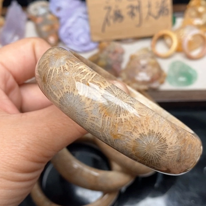 硅化珊瑚（珊瑚玉）手镯未镶嵌59