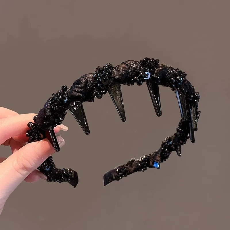 水钻路易斯巴黎王妃发箍女款2025新款蓬松高颅顶头箍碎发神器发卡