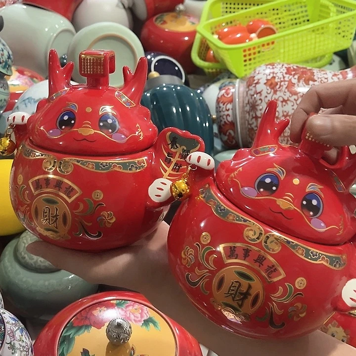 茶叶罐陶瓷罐防潮罐陶瓷罐子