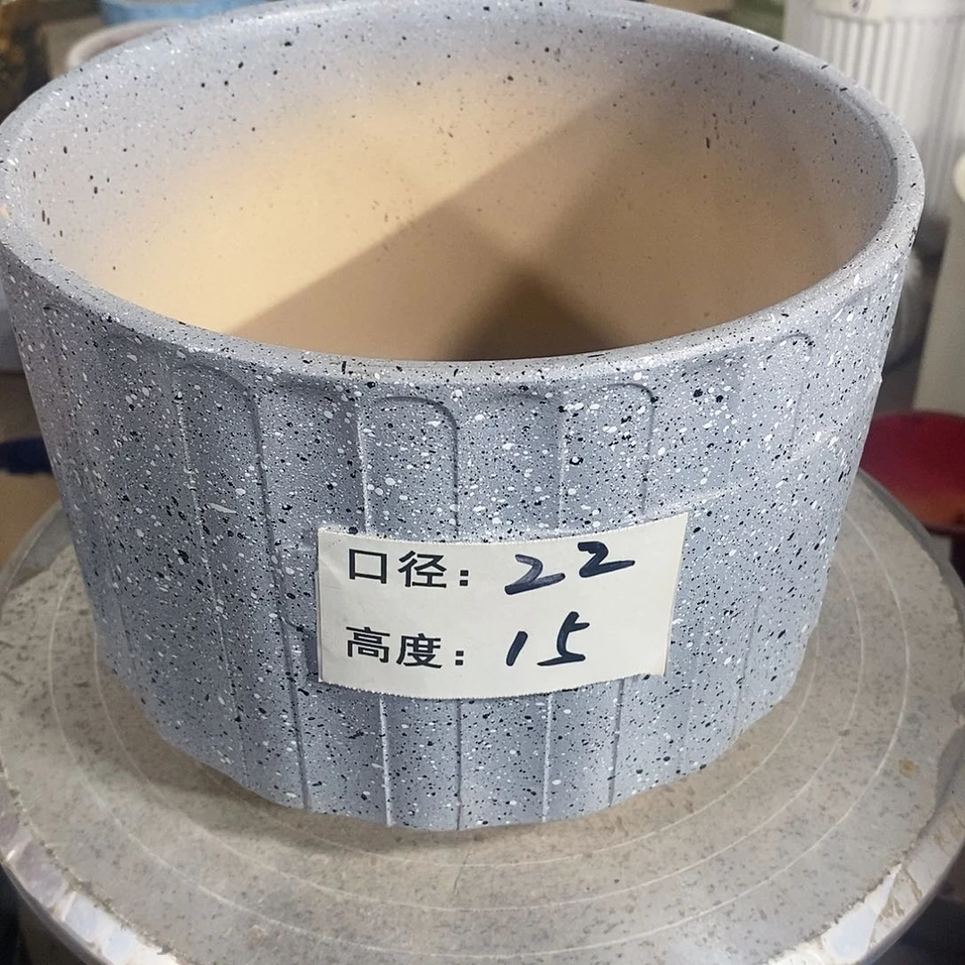 【闪购商品】陶瓷微瑕花盆-027-1个灰