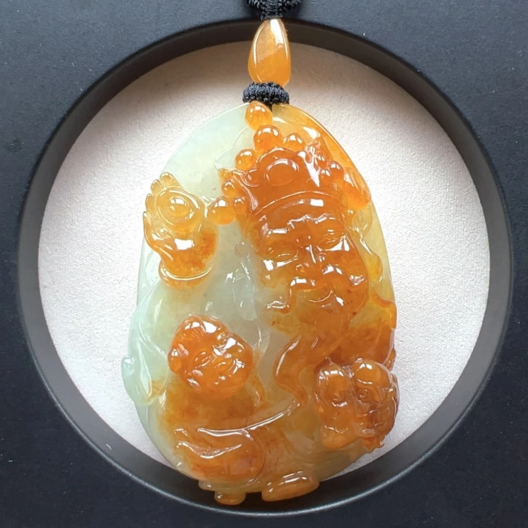 颈饰未镶嵌翡翠财神