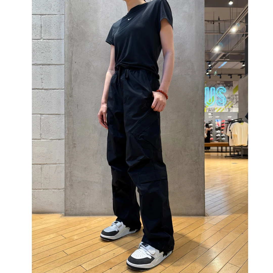 NIKE/耐克中性大口袋直筒宽松休闲黑色潮流工装裤HV0531-010