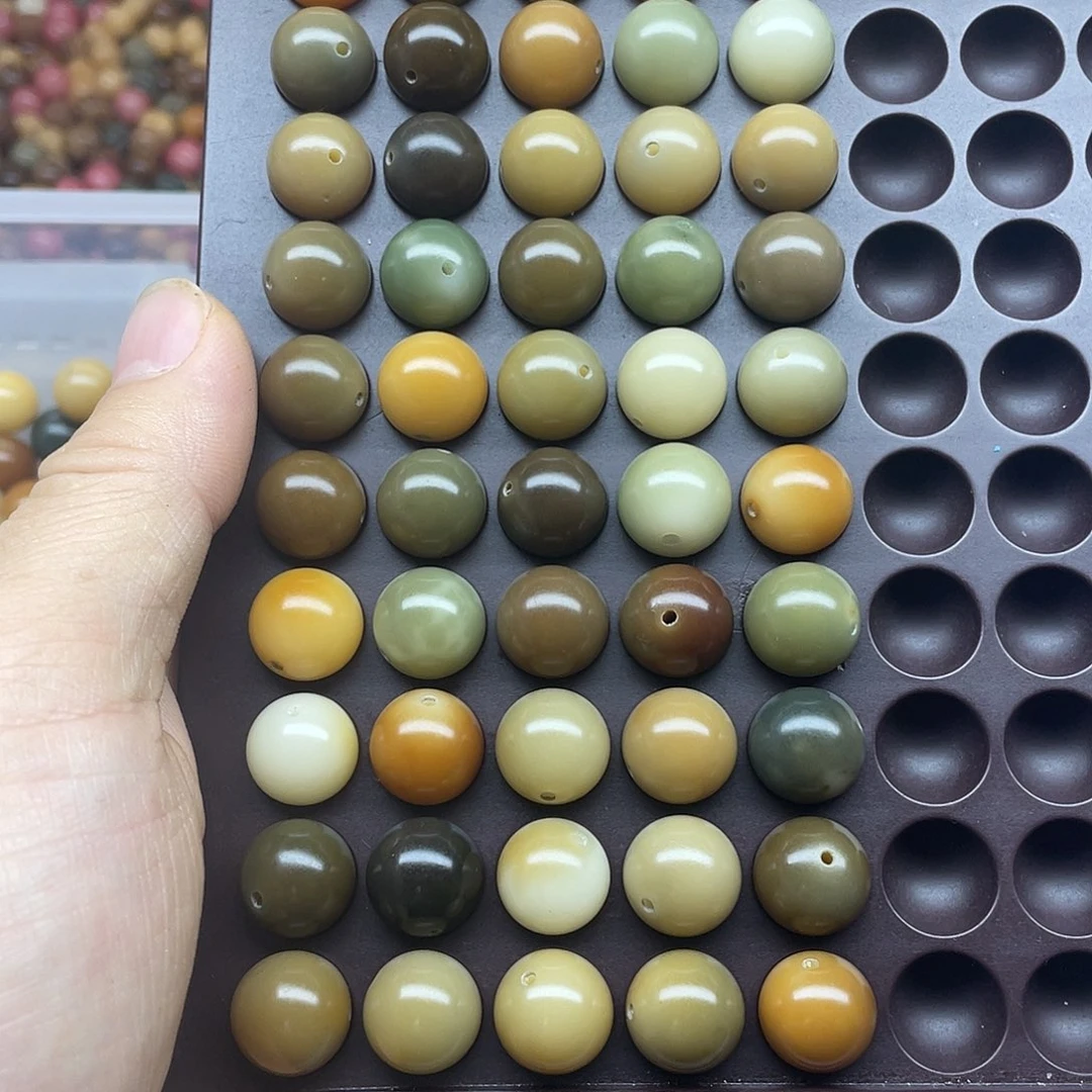 白玉菩提吊坠14精品多宝50颗