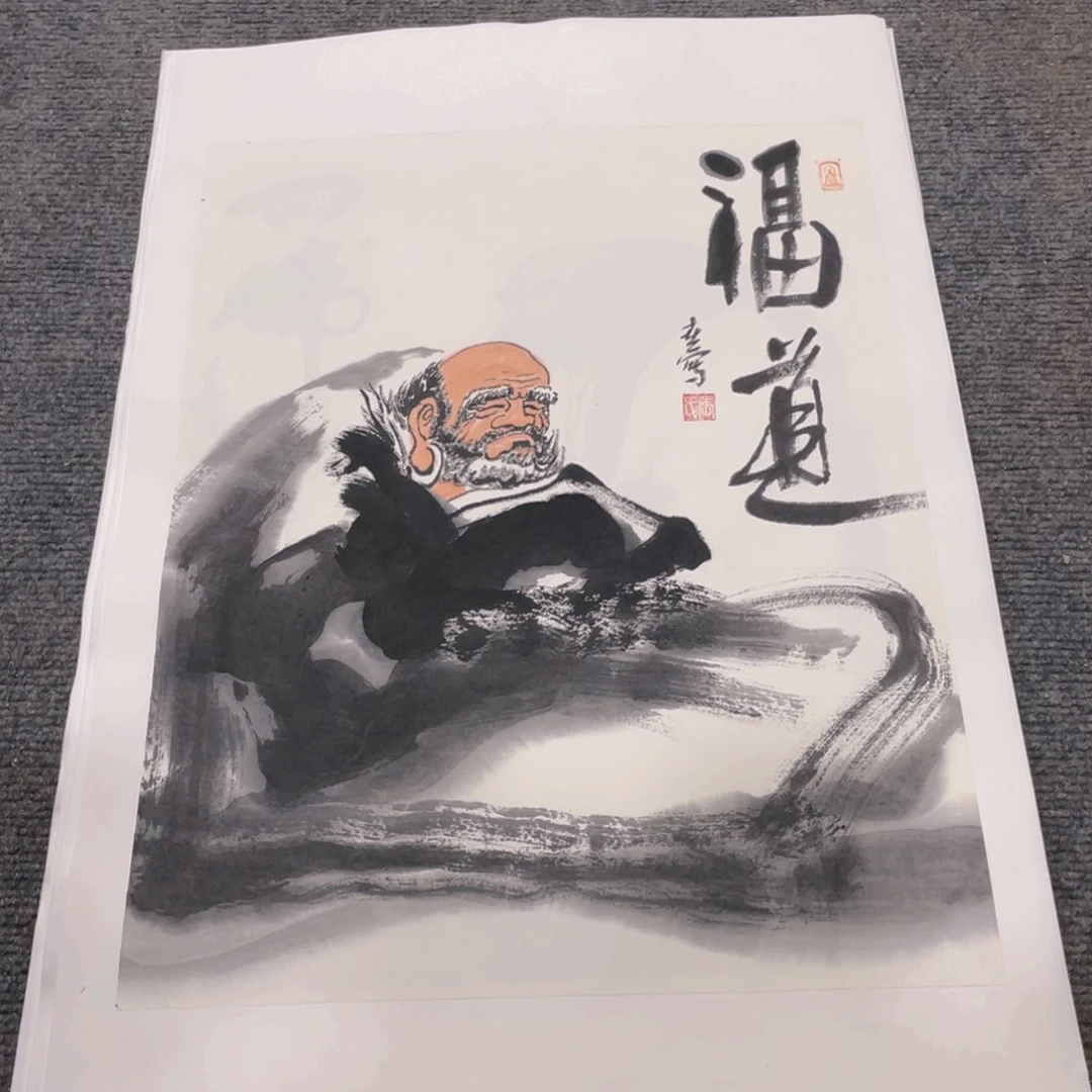 国画1.4平尺纯手绘人物国画