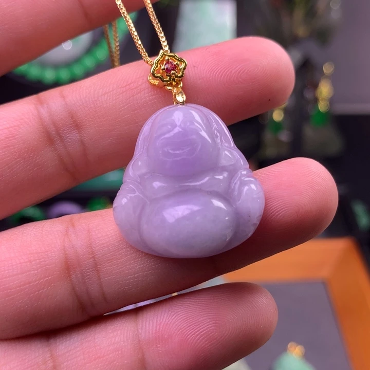 翡翠未镶嵌吊坠(赠链)