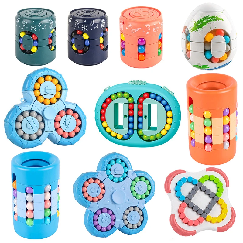可乐魔豆易拉罐魔方六面旋转益智魔团双面滚珠逻辑训练益智玩具