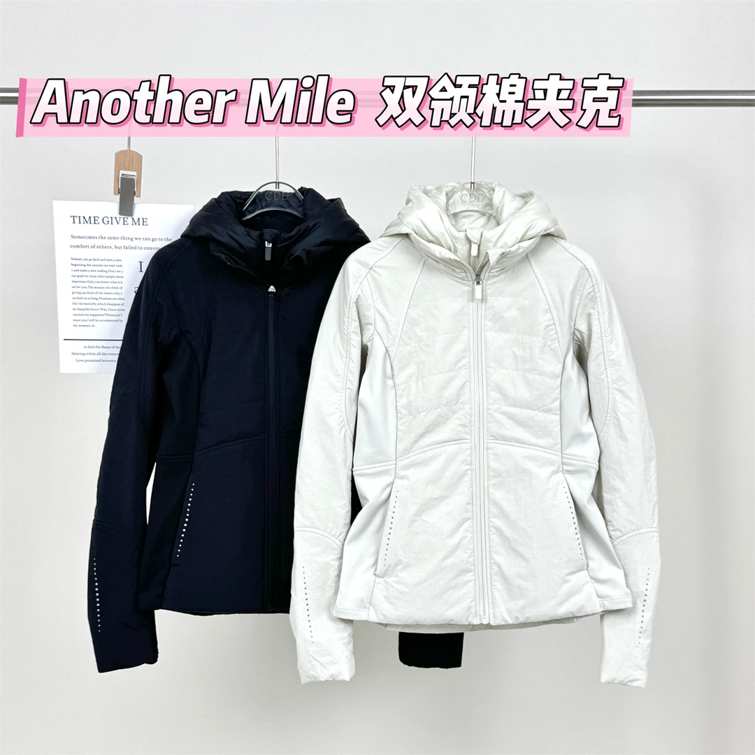 中长款连帽运动服女Another Mile防泼水收腰显瘦保暖长袖外套上