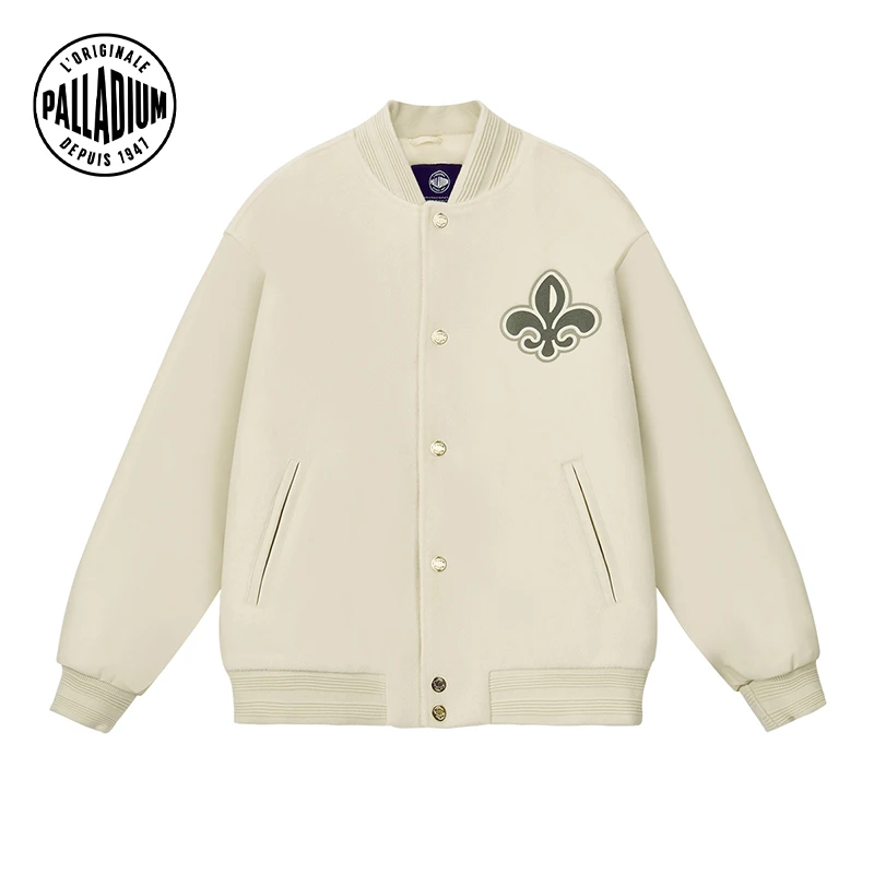 帕拉丁冬季情侣款休闲时尚百搭锁链绣棒球外套1011055