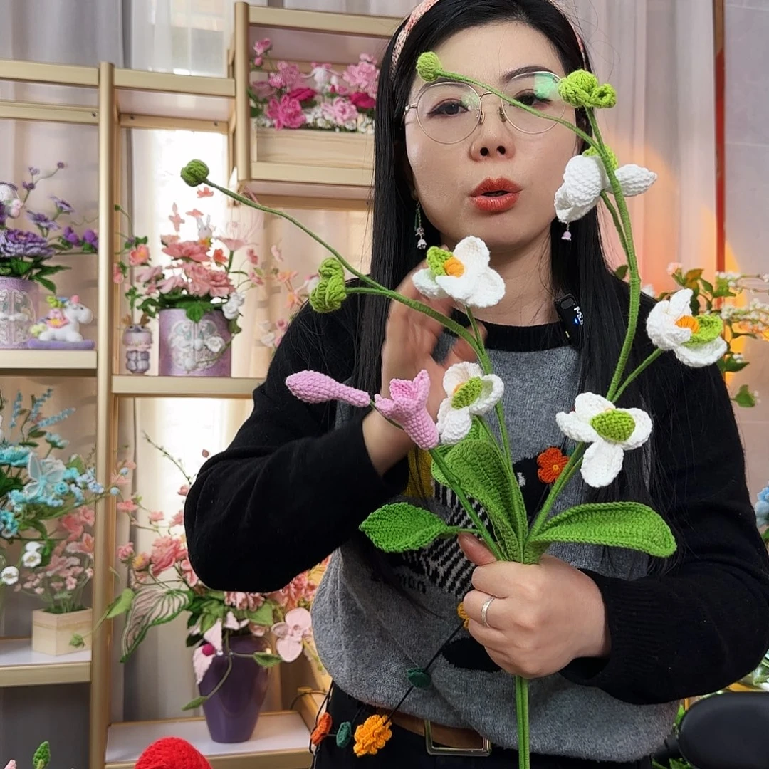 纯手工钩织钩织花束