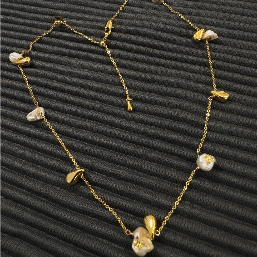 个性时尚异形巴洛克珍珠满天星不规则多用长短项链多样性发其一