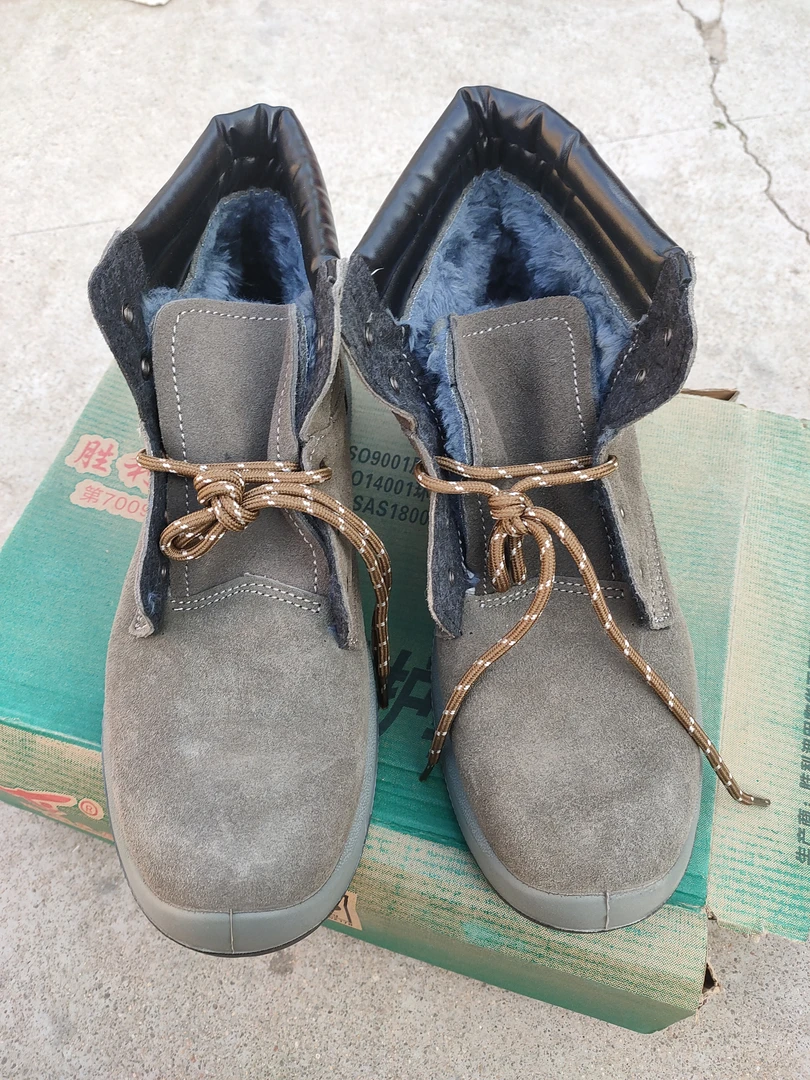 油田翻毛棉鞋防砸 防刺穿男款女款男士男士休闲加绒加厚冬季保暖