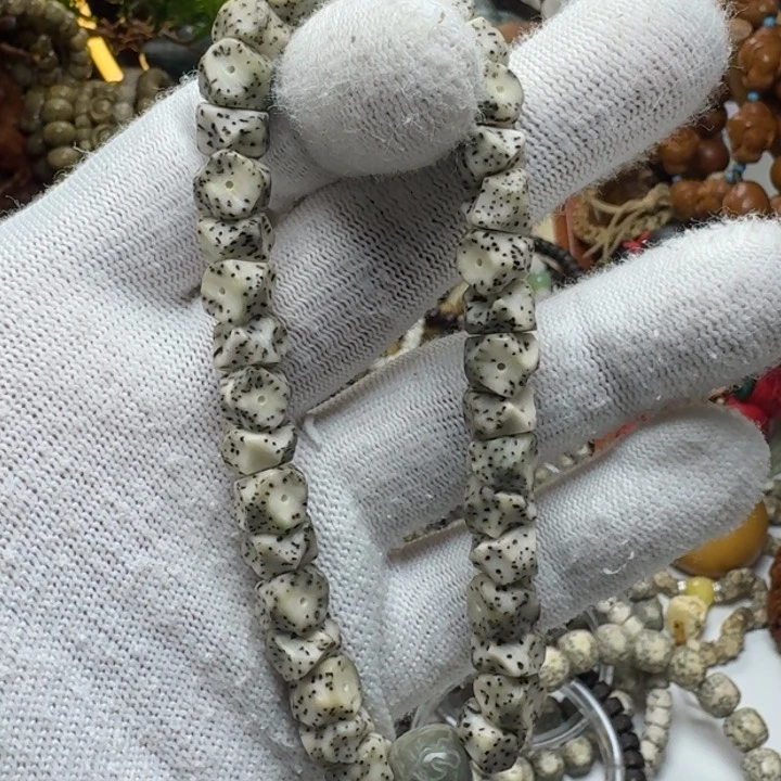 星月菩提手串12号车尺寸10石玉玛尼墩手持