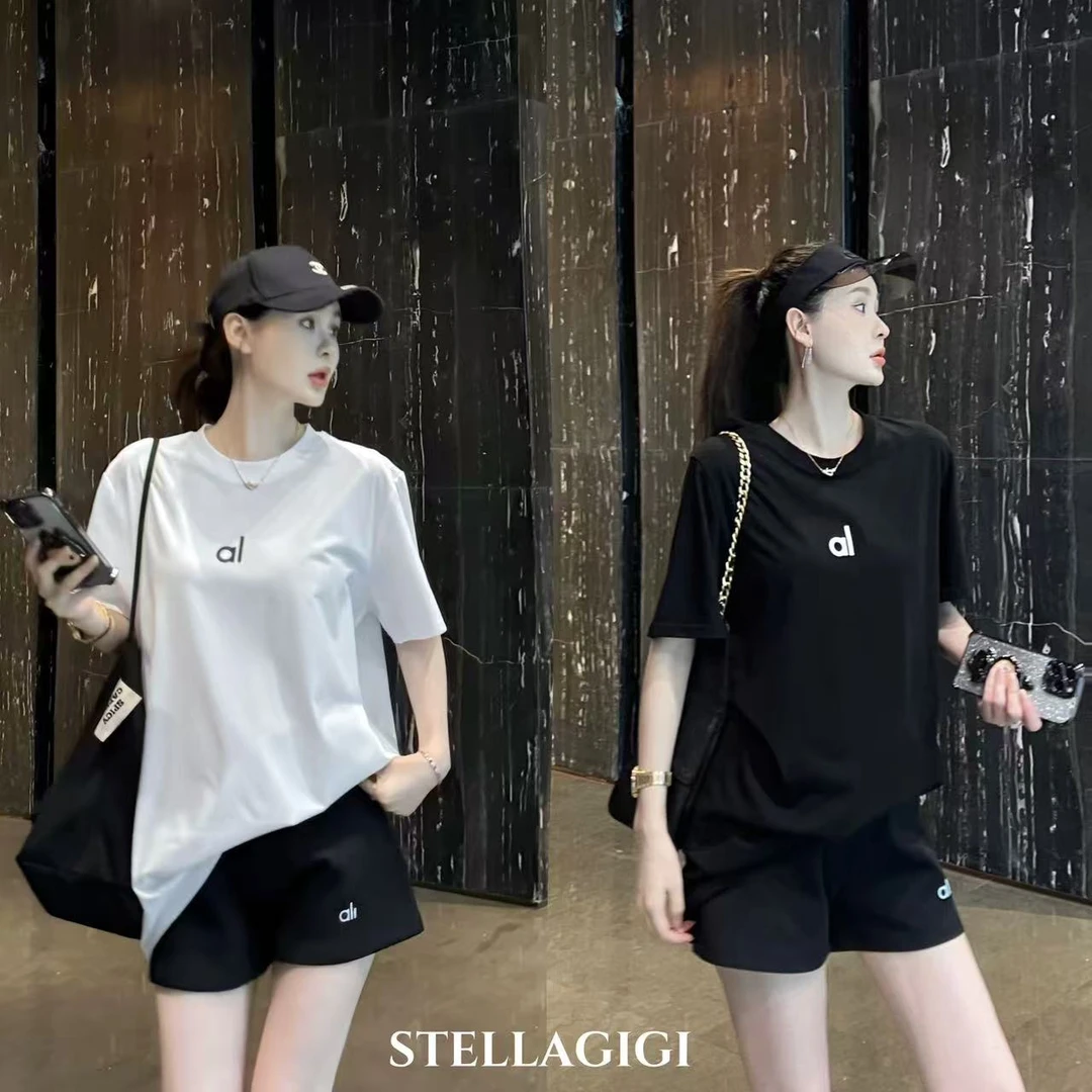 SG / 郭幂幂 SS 极简ins风 百搭字母印花圆领短袖T-20251563