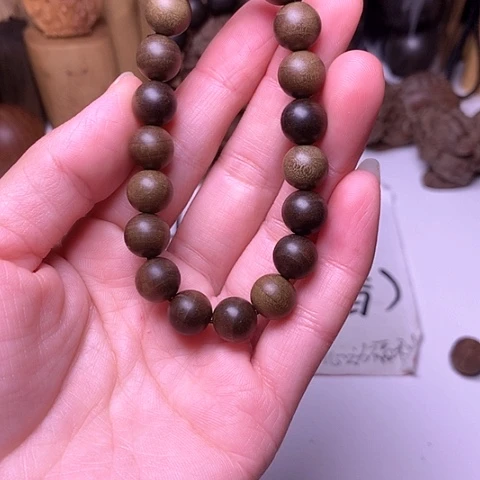 檀香木手串/手链檀香阴沉1.0/19满纹